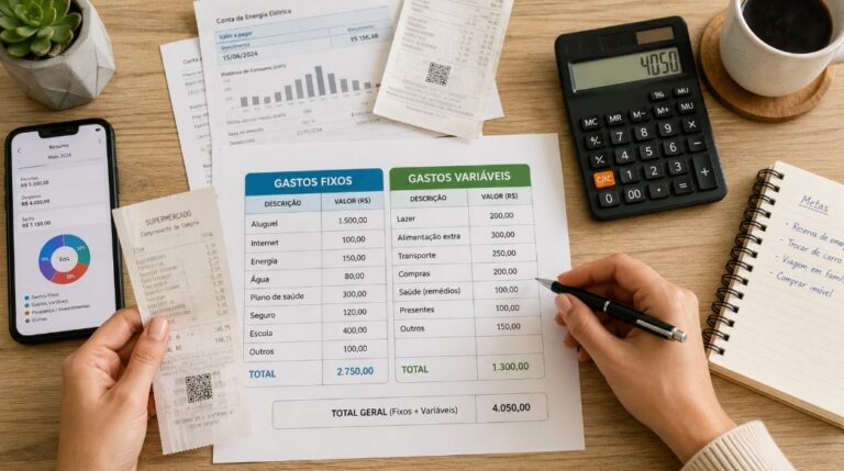 Gastos Fixos e Variáveis: Como Separar Suas Despesas do Jeito Certo