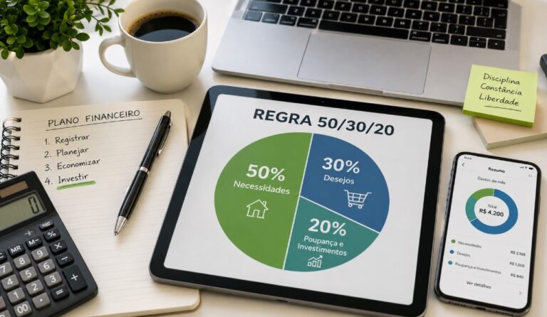 Como Usar a Regra 50/30/20 no Dia a Dia: Guia Prático para Organizar as Finanças